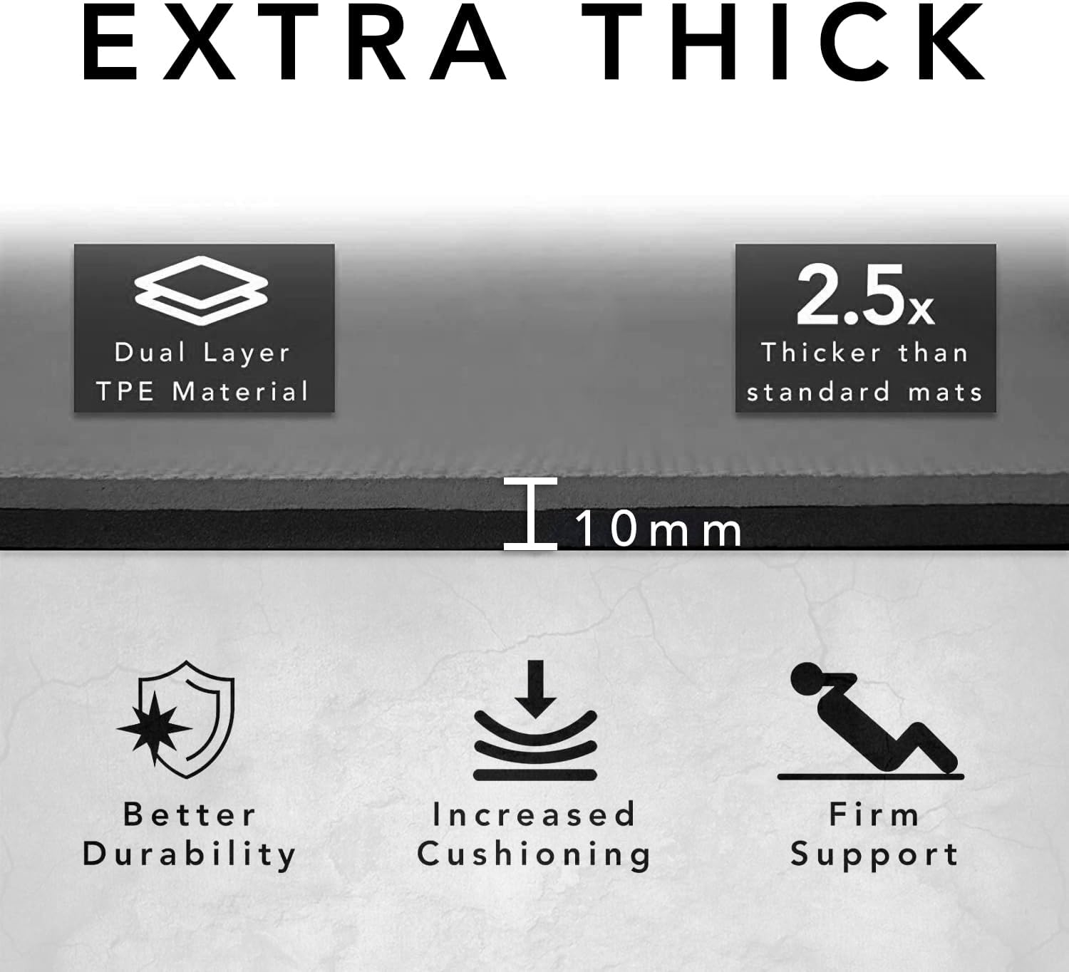 Extra Thick Non Slip TPE Yoga Mat