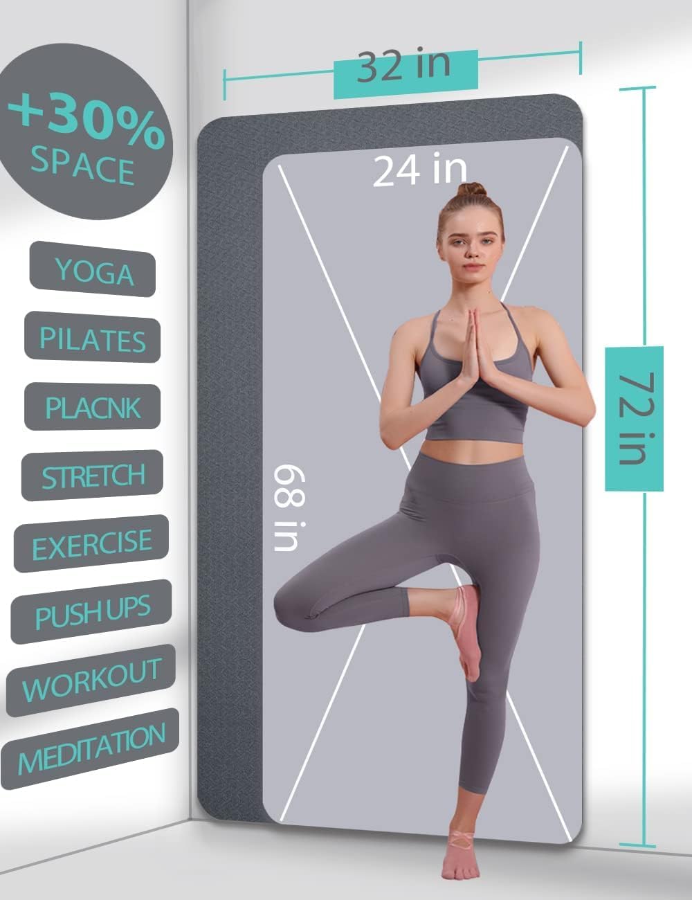 Double Sided Non Slip TPE Yoga Mat