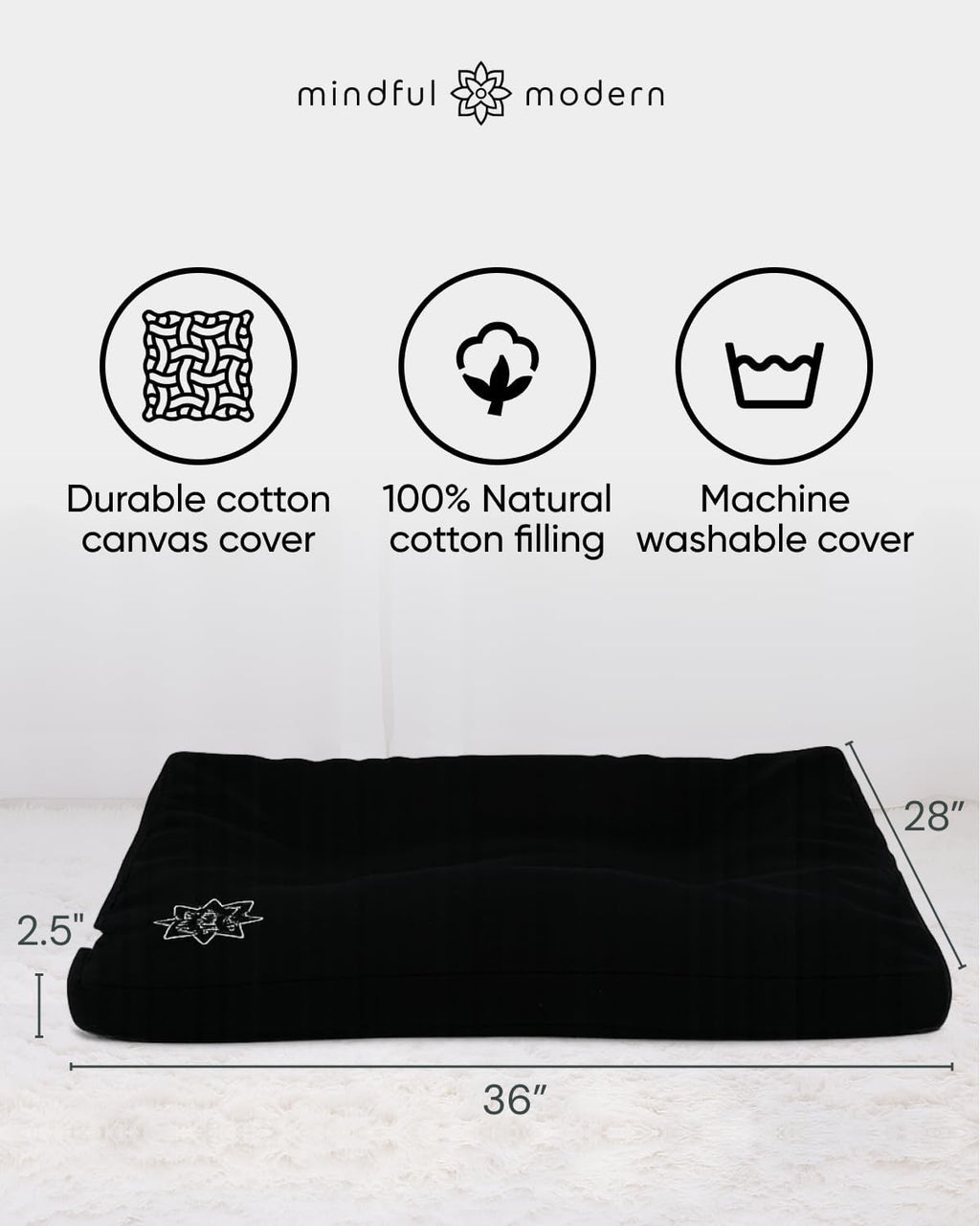 Mindful Modern Rectangular Zabuton Mat