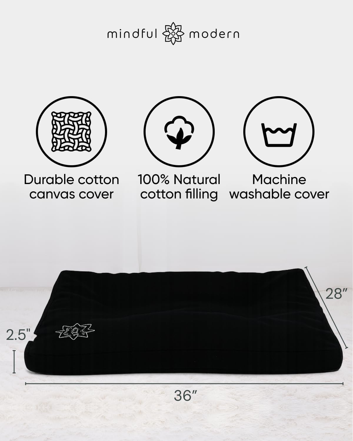 Mindful Modern Rectangular Zabuton Mat