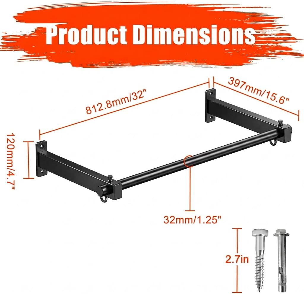 Heavy Duty Wall Mount Pull Up Bar
