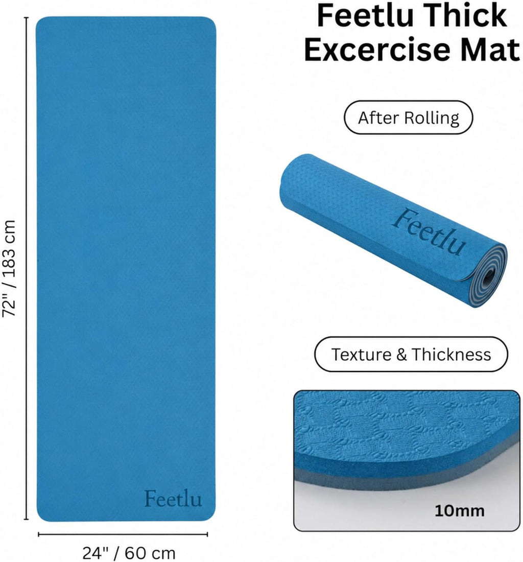 Extra Thick Non Slip Cushioned Yoga Mat
