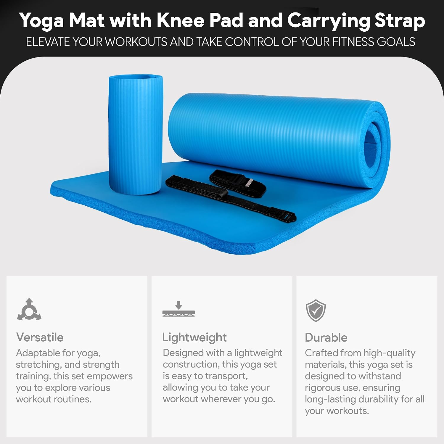BalanceFrom Thick Non Slip Foam Yoga Mat