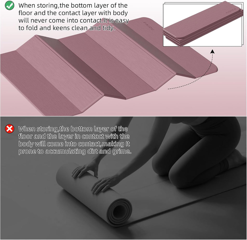 Foldable Non Slip TPE Yoga Mat