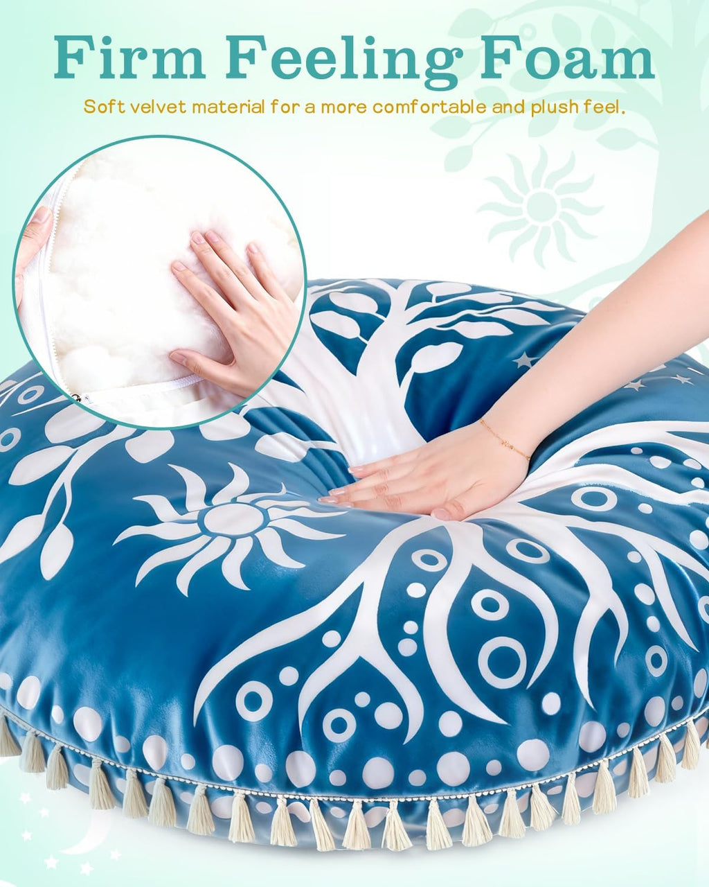 Hihealer Velvet Meditation Cushion