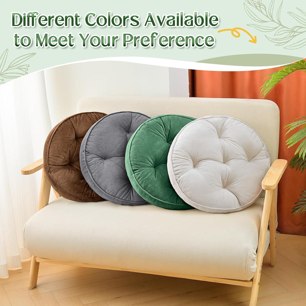 2pc Round Memory Foam Floor Cushions