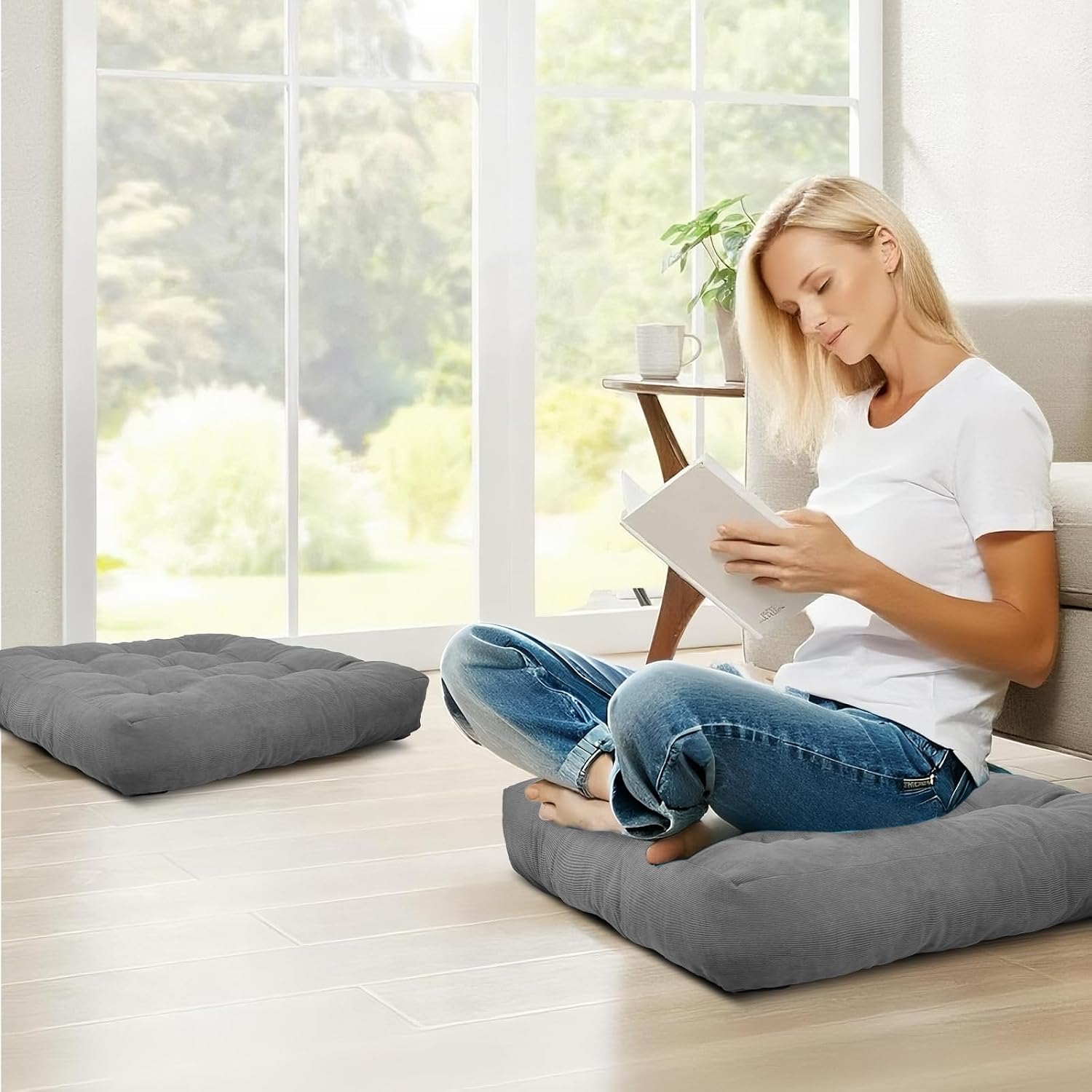 Square Corduroy Meditation Pillow Set