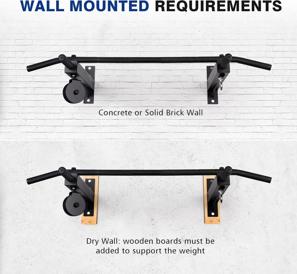 LIONSCOOL Pulley Wall Pull Up Bar