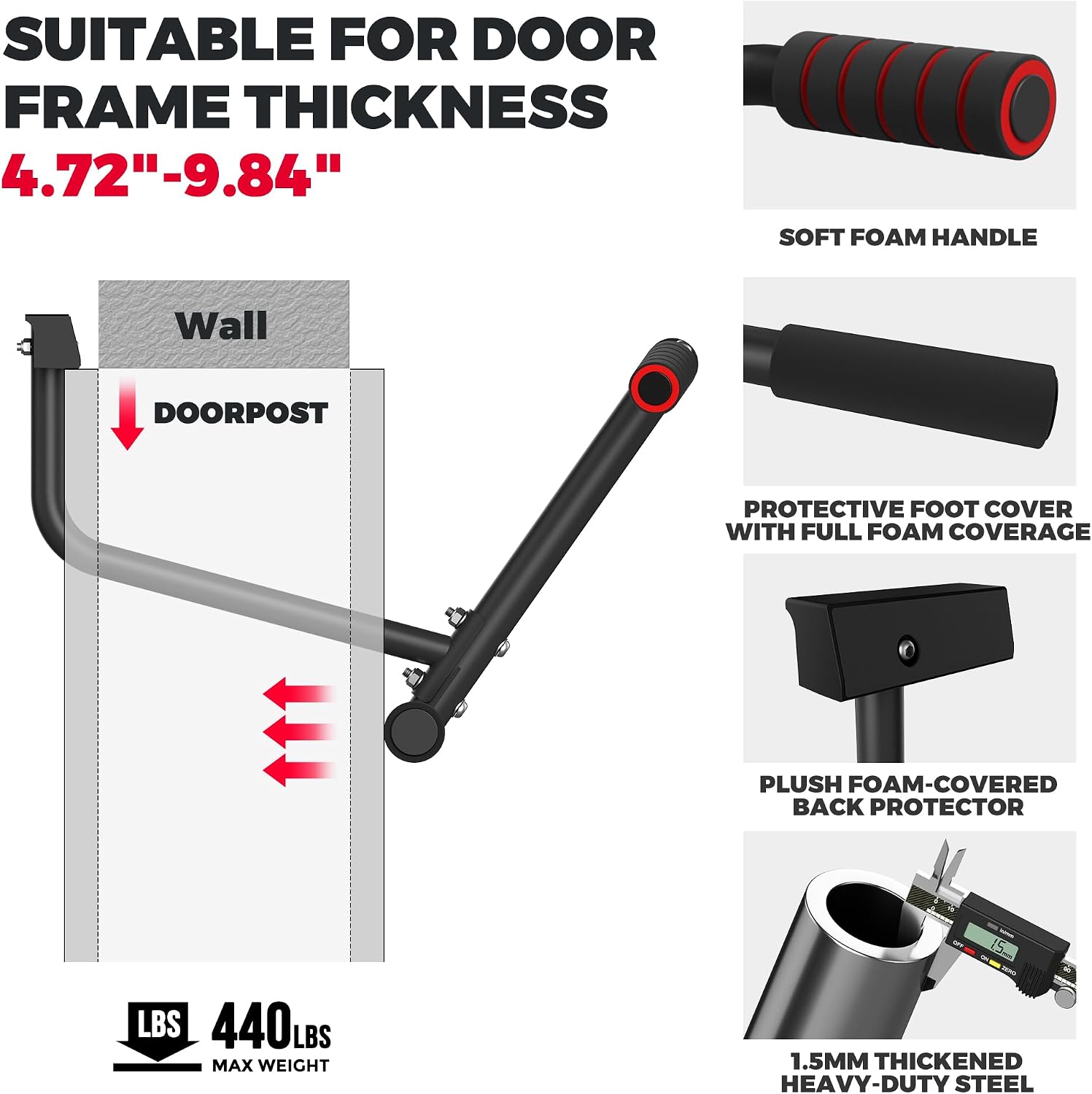 Heavy Duty Doorway Pull Up Bar