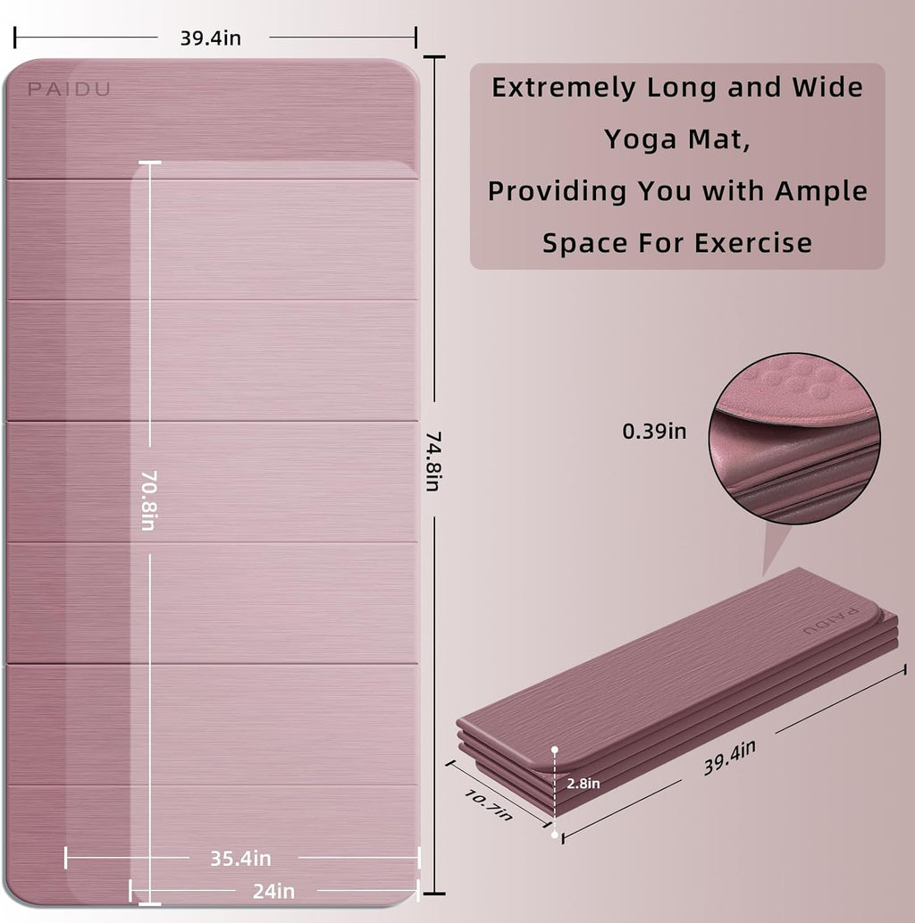 Foldable Non Slip TPE Yoga Mat