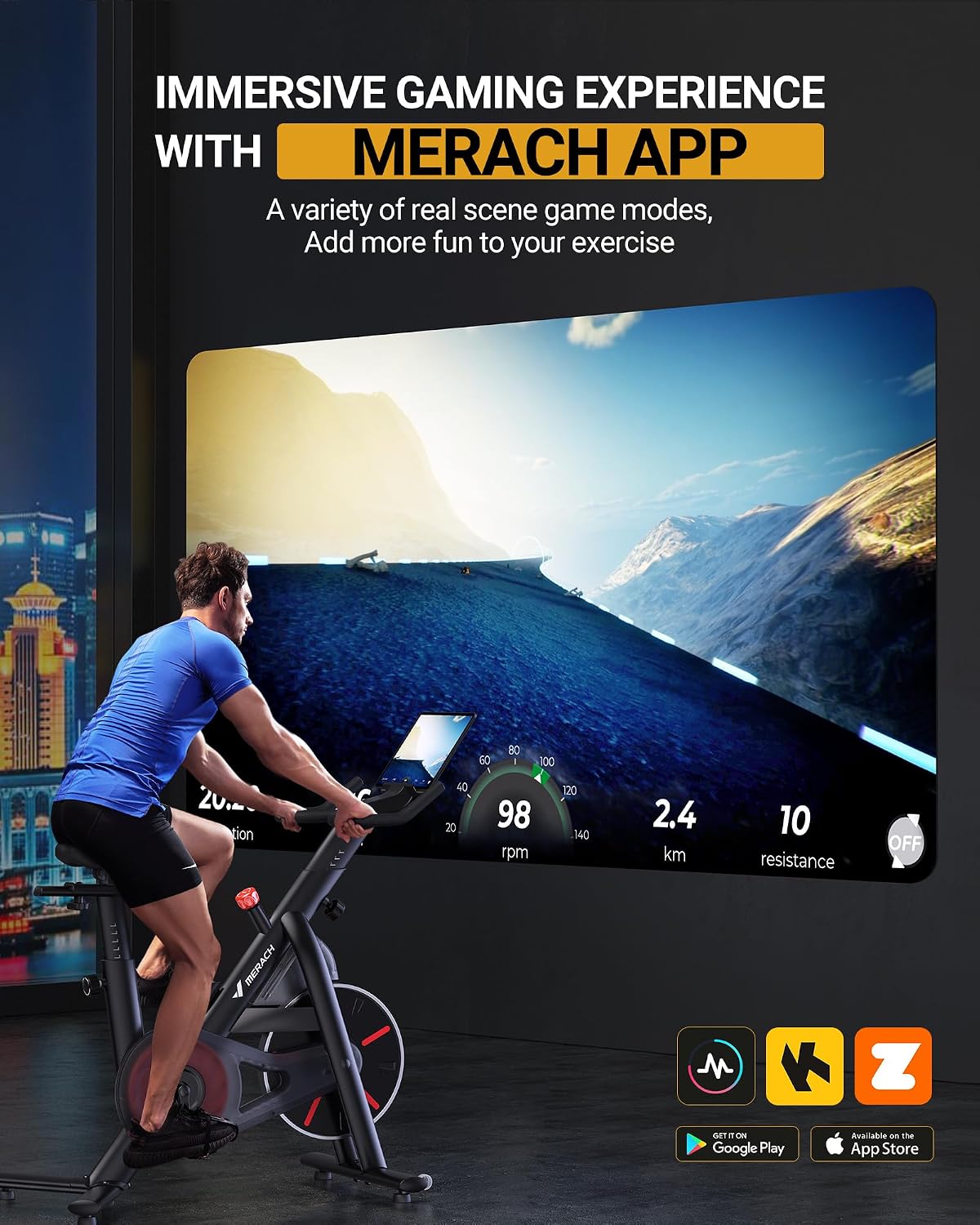 Merach Magnetic App Stationary Bike