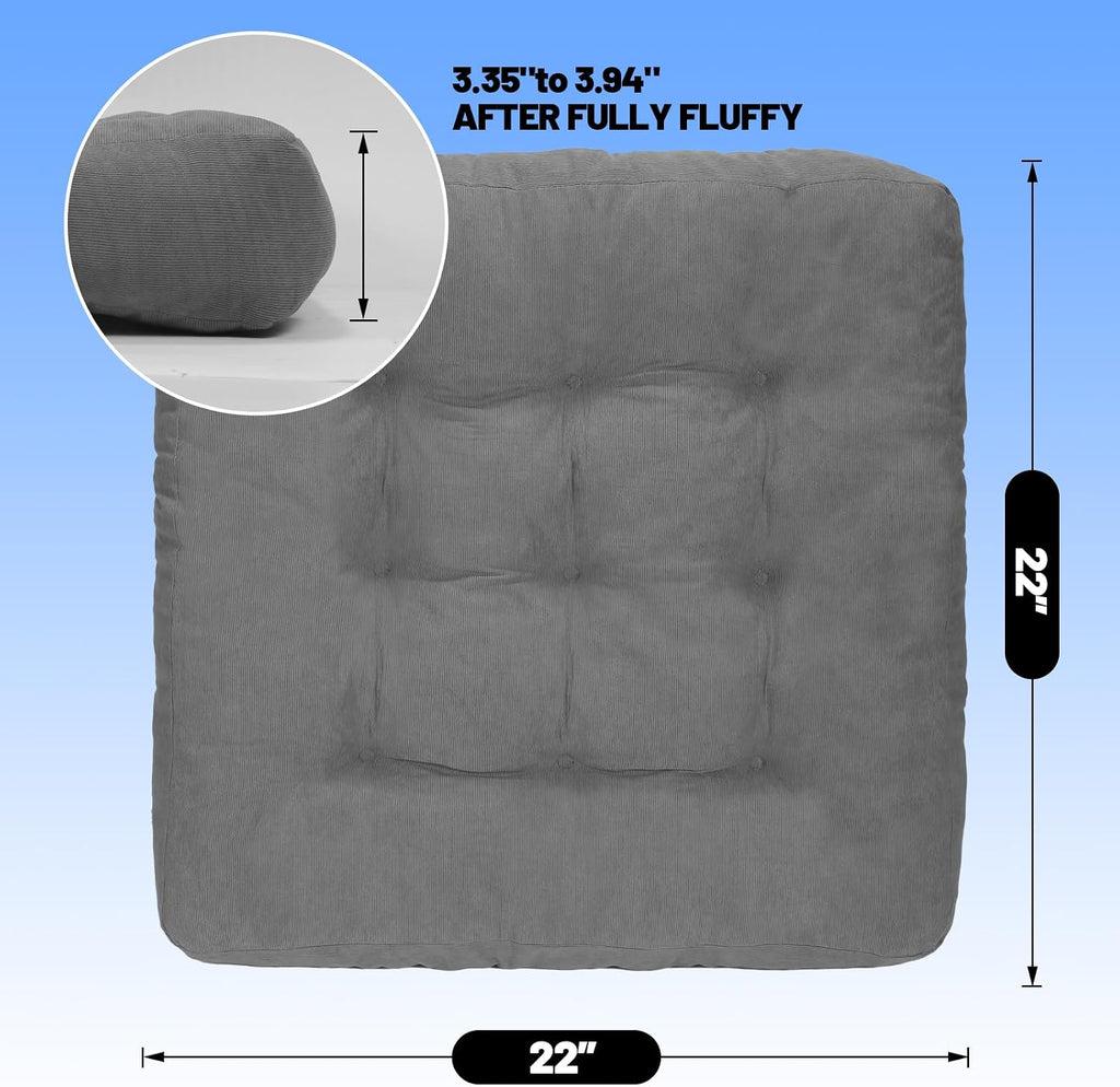 Square Corduroy Meditation Pillow Set