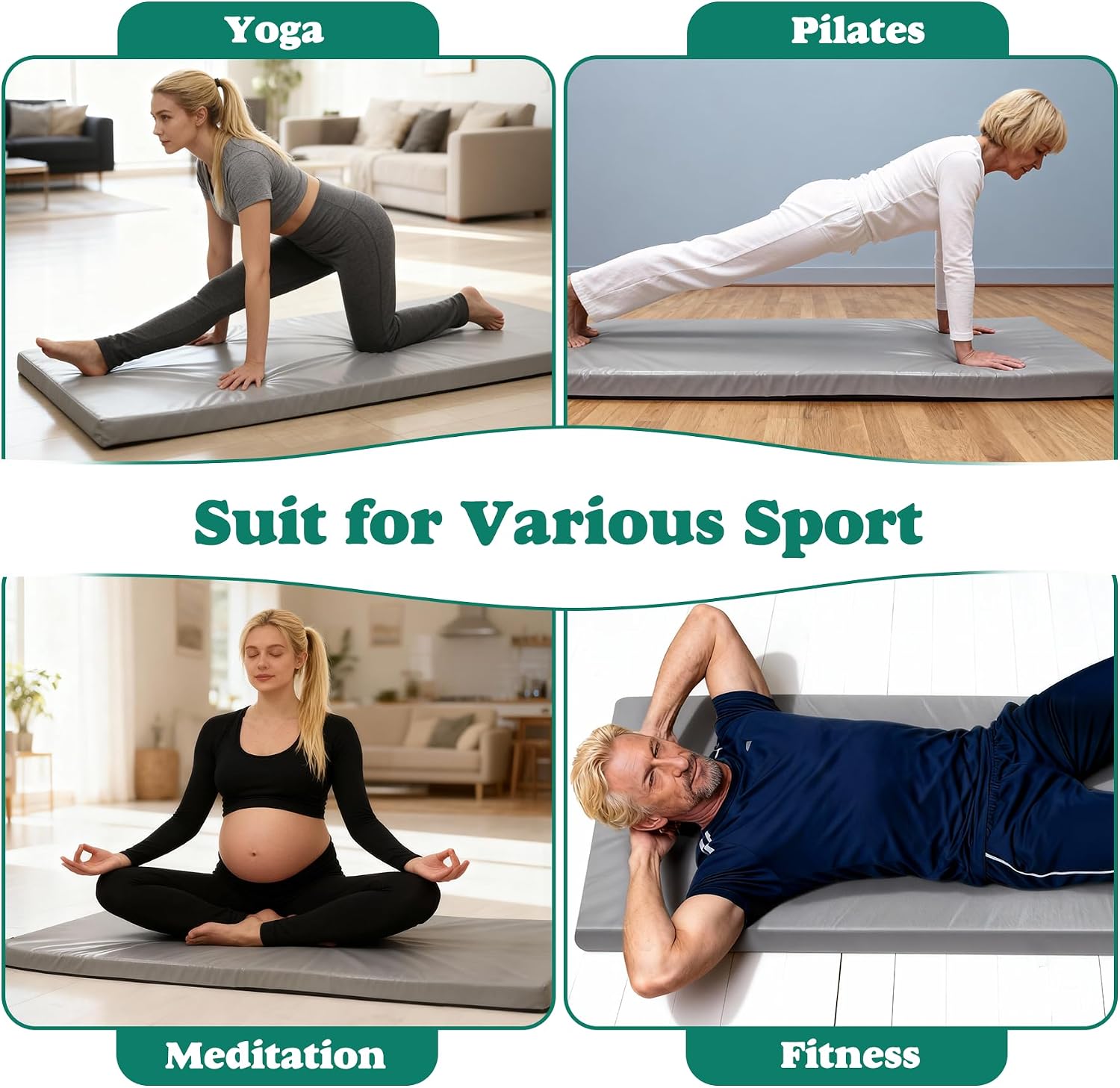 Extra Thick Non Slip Foam Yoga Mat