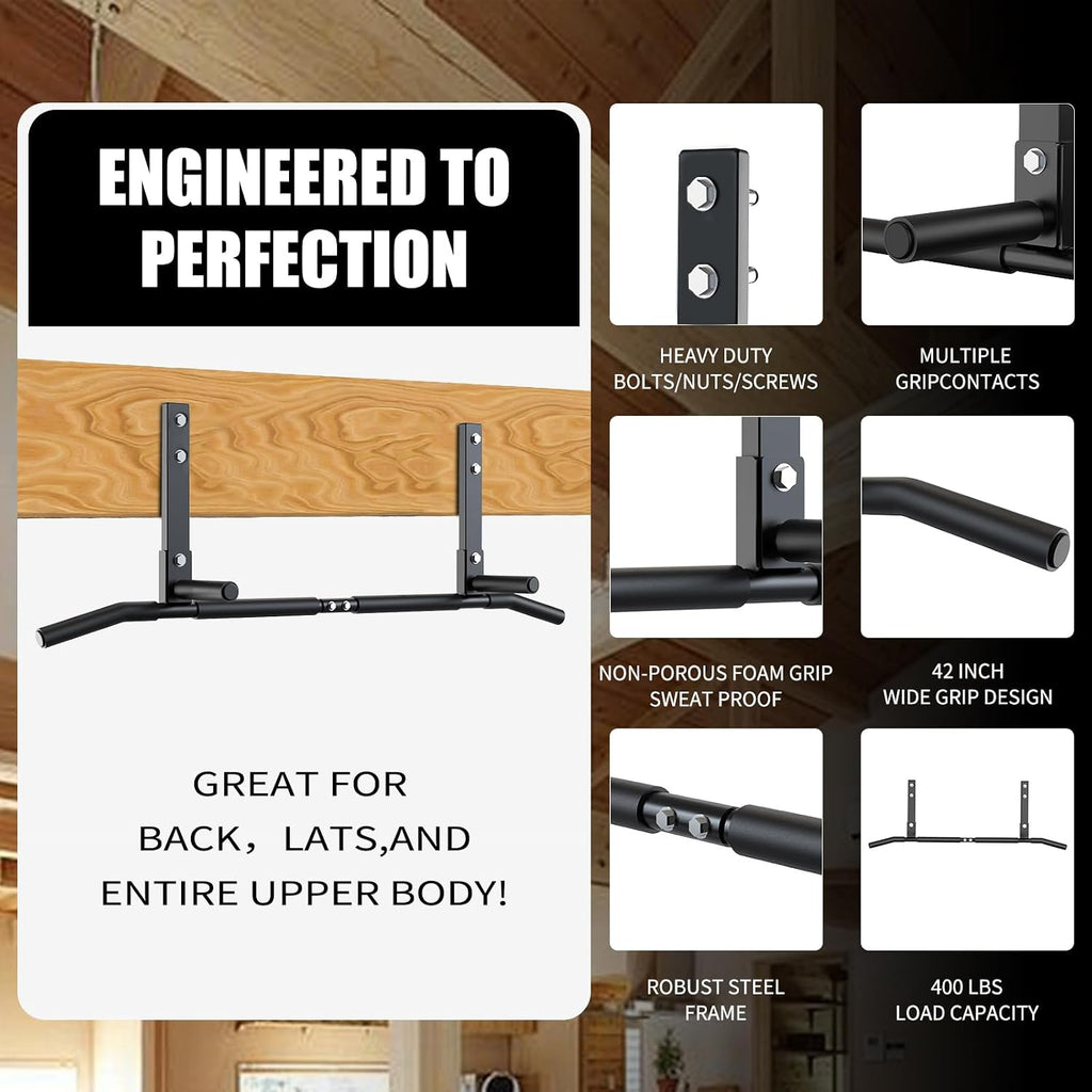 Wide Grip Anti Slip Pull Up Bar