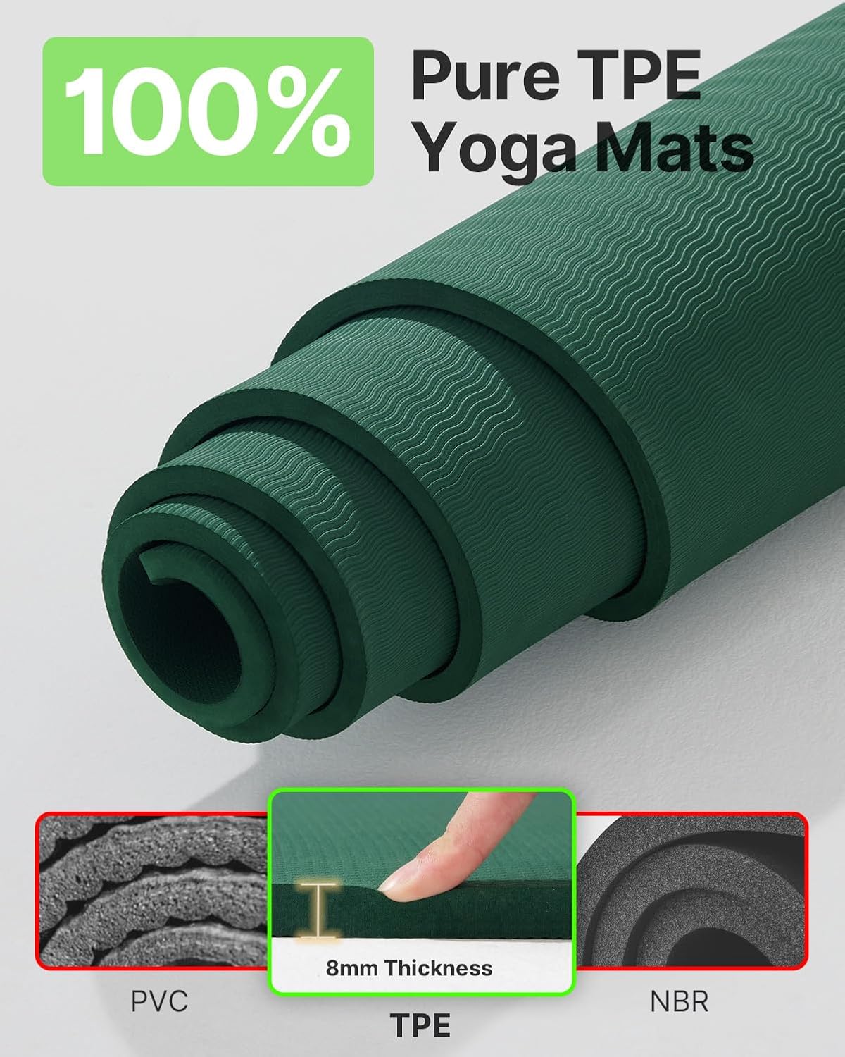 Extra Wide Non Slip TPE Yoga Mat