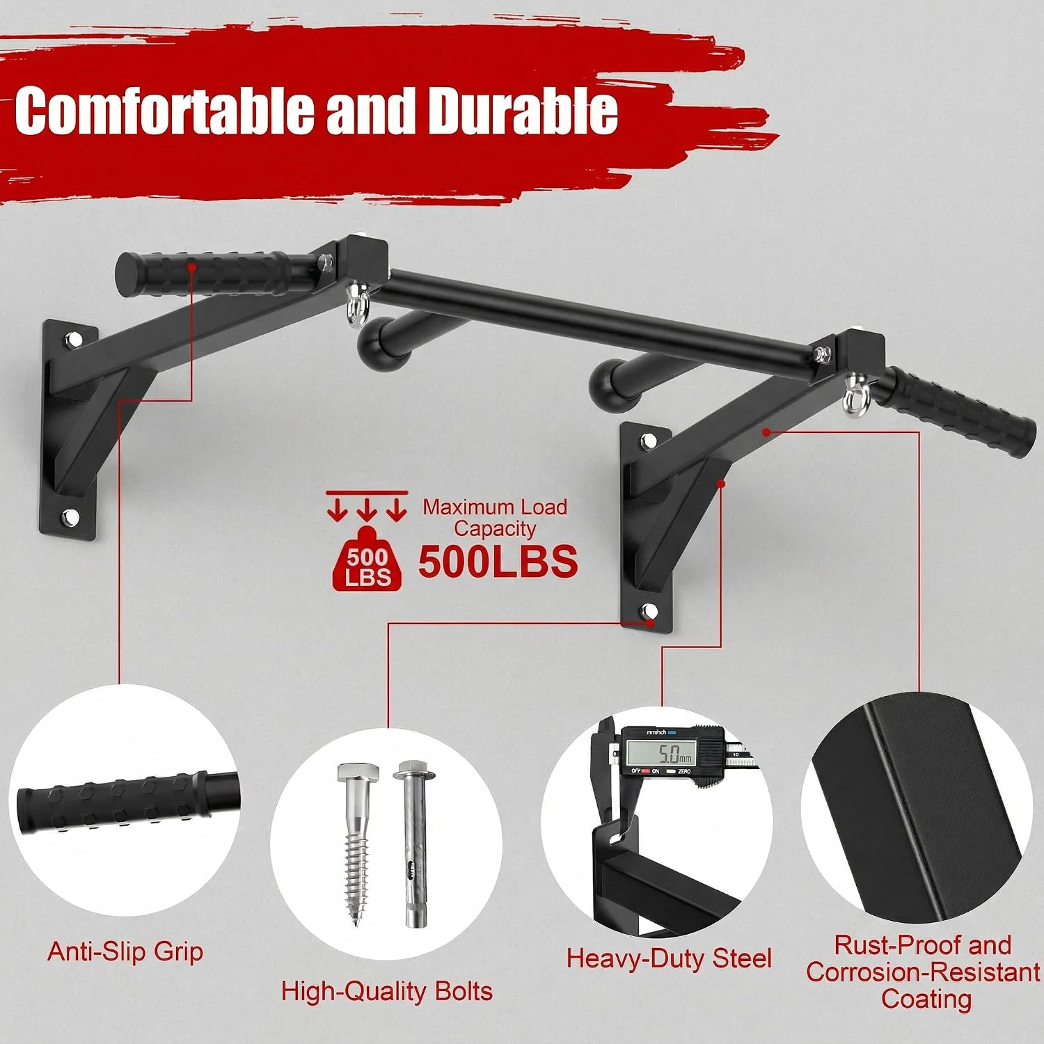 Upgrade Heavy Duty Wall Pull Up Bar