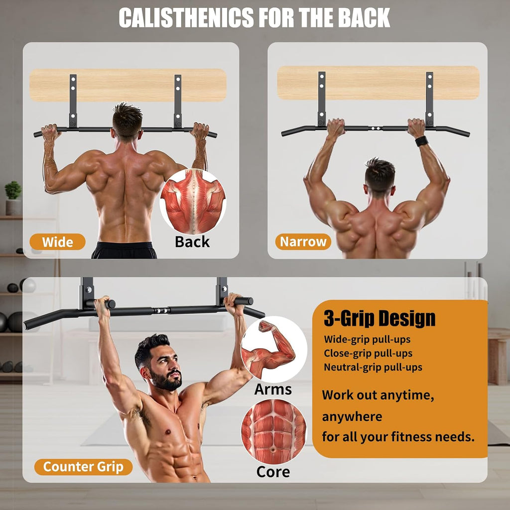 Wide Grip Anti Slip Pull Up Bar