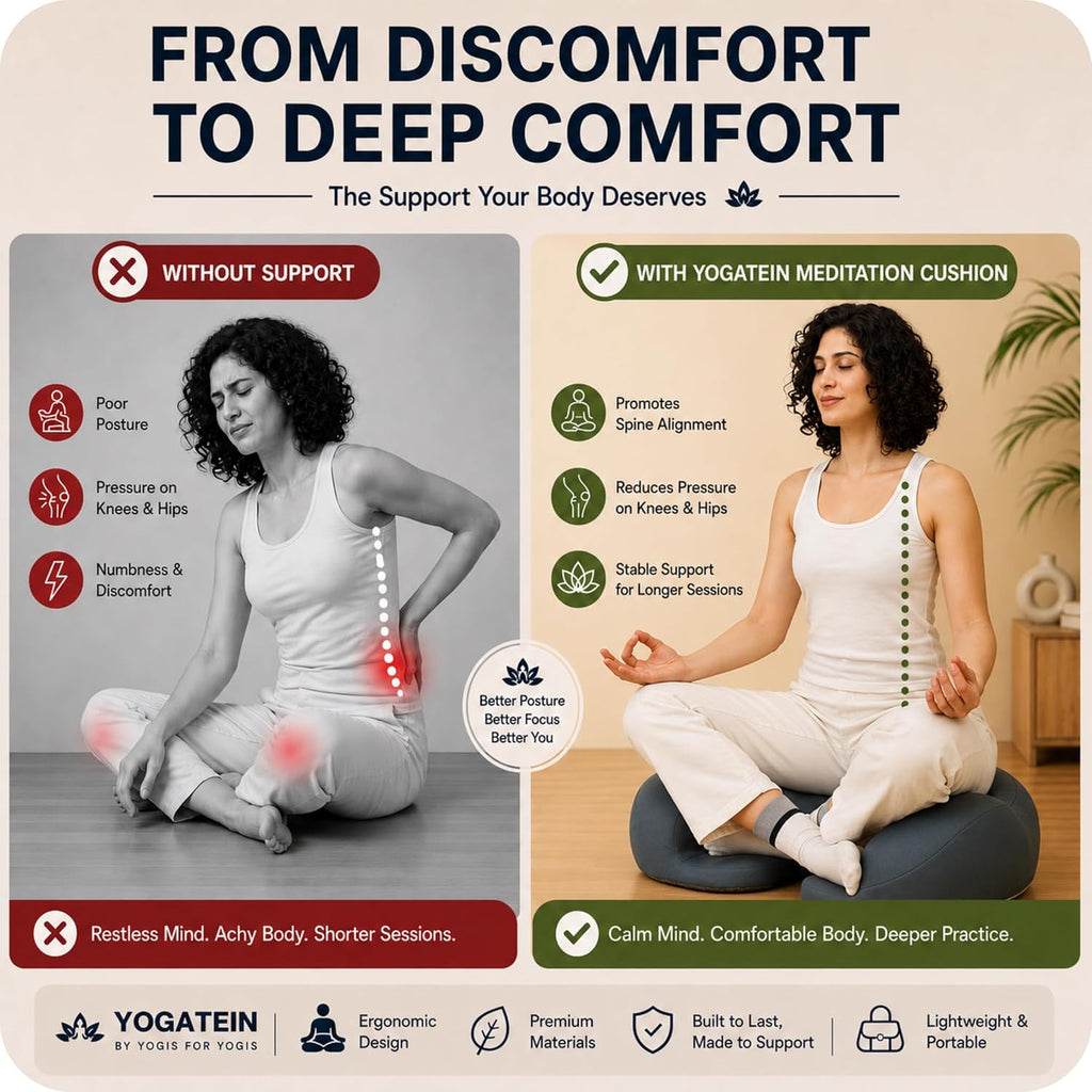 Ergonomic Meditation Cushion with Foot Rest