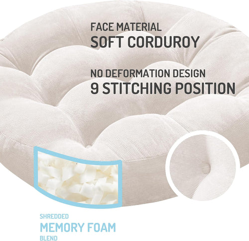 2pc Round Corduroy Meditation Pillows