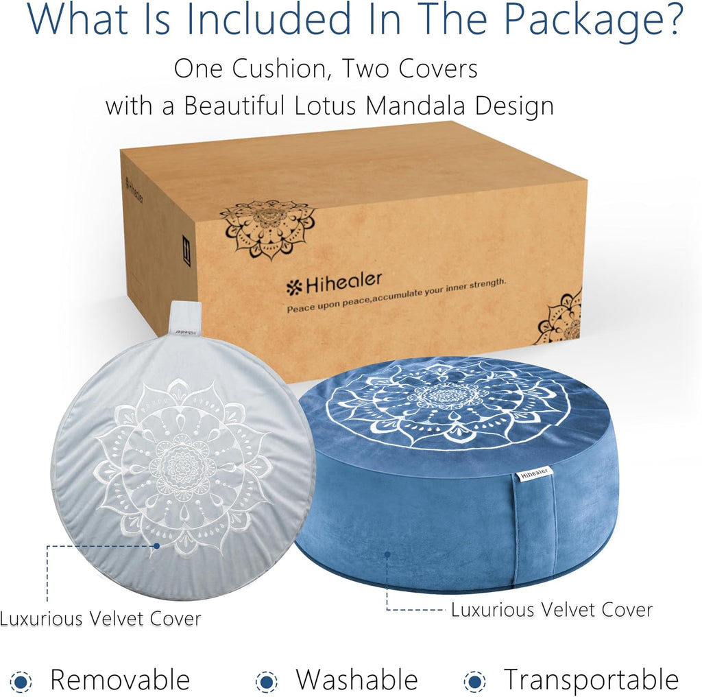 Hihealer Velvet Meditation Cushion
