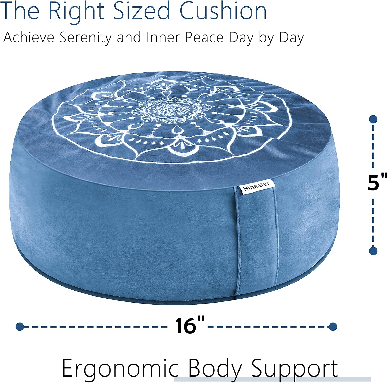 Hihealer Velvet Meditation Cushion