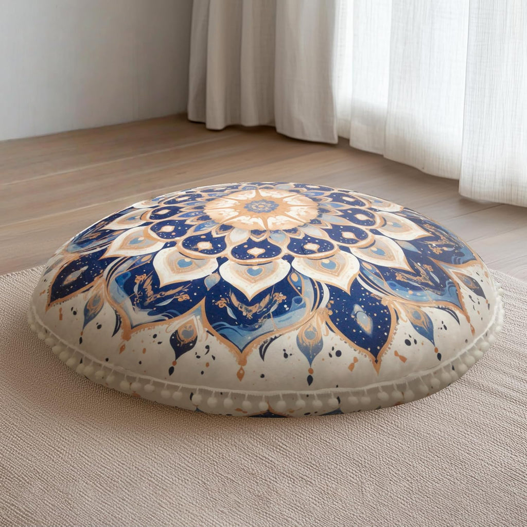Round Mandala Meditation Cushion