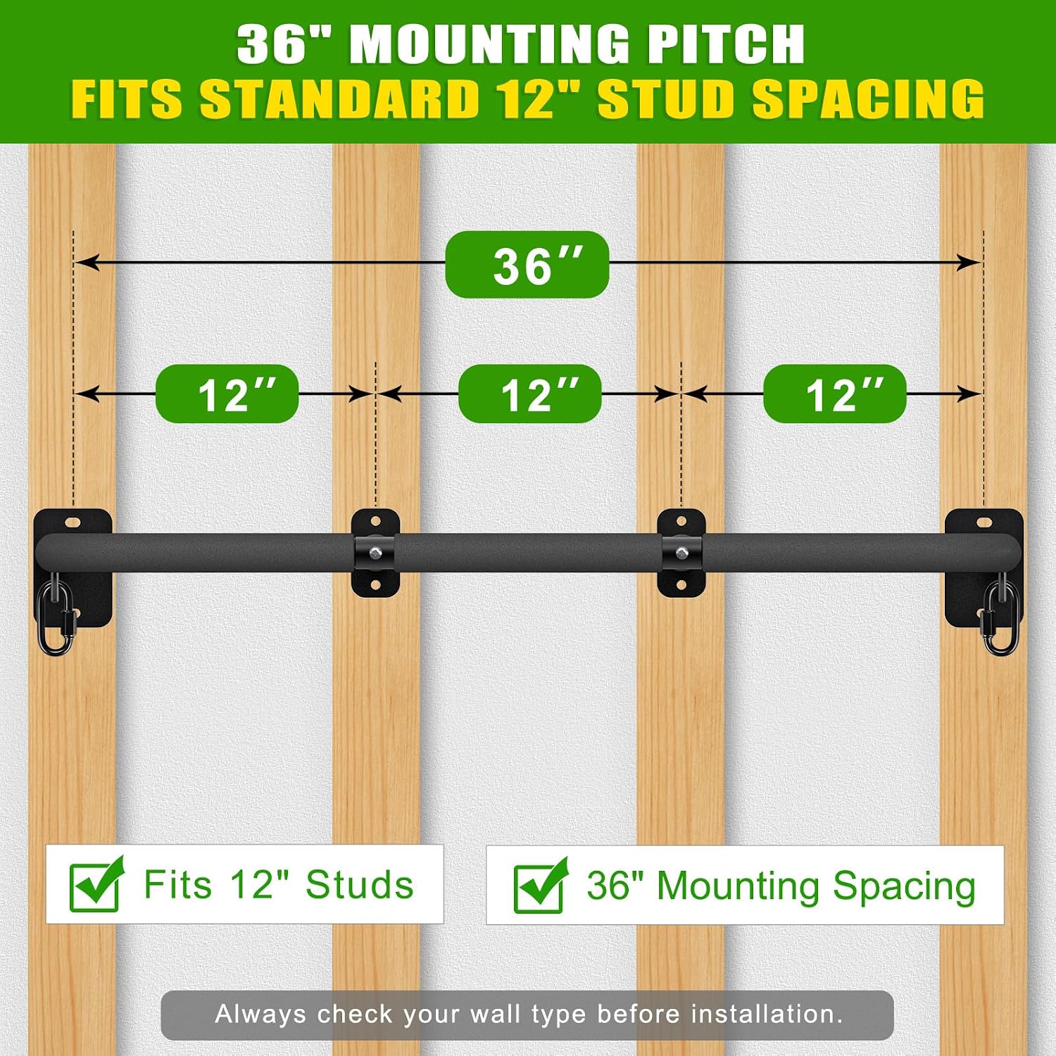 Heavy Duty Wall Pull Up Bar