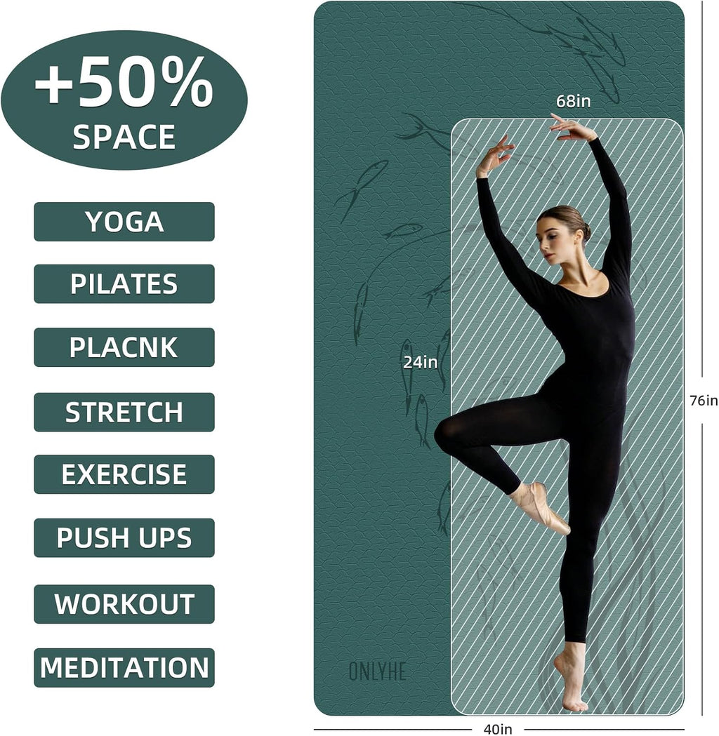 Extra Large Non Slip TPE Yoga Mat