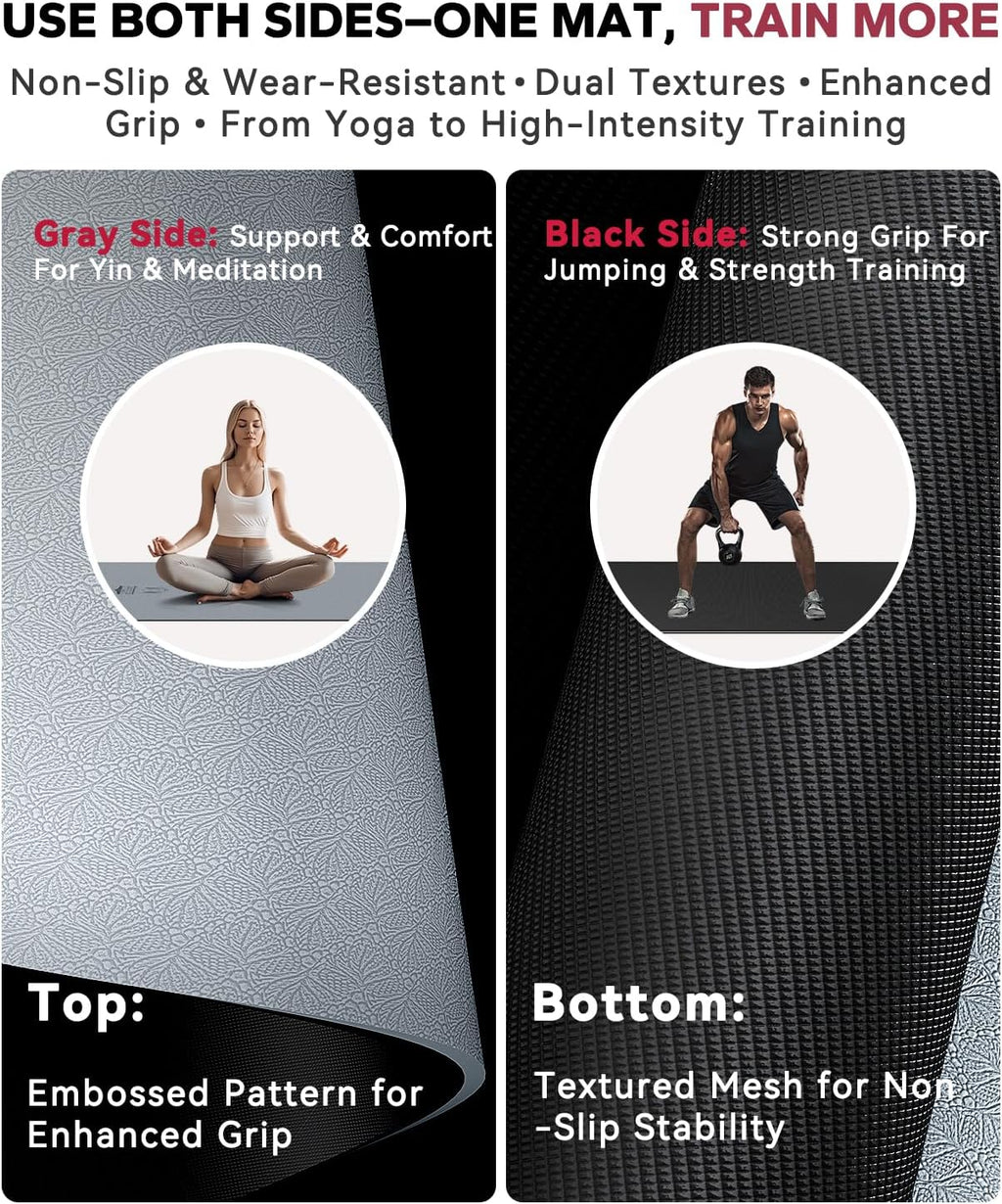 Large Dual Color PVC Yoga Mat