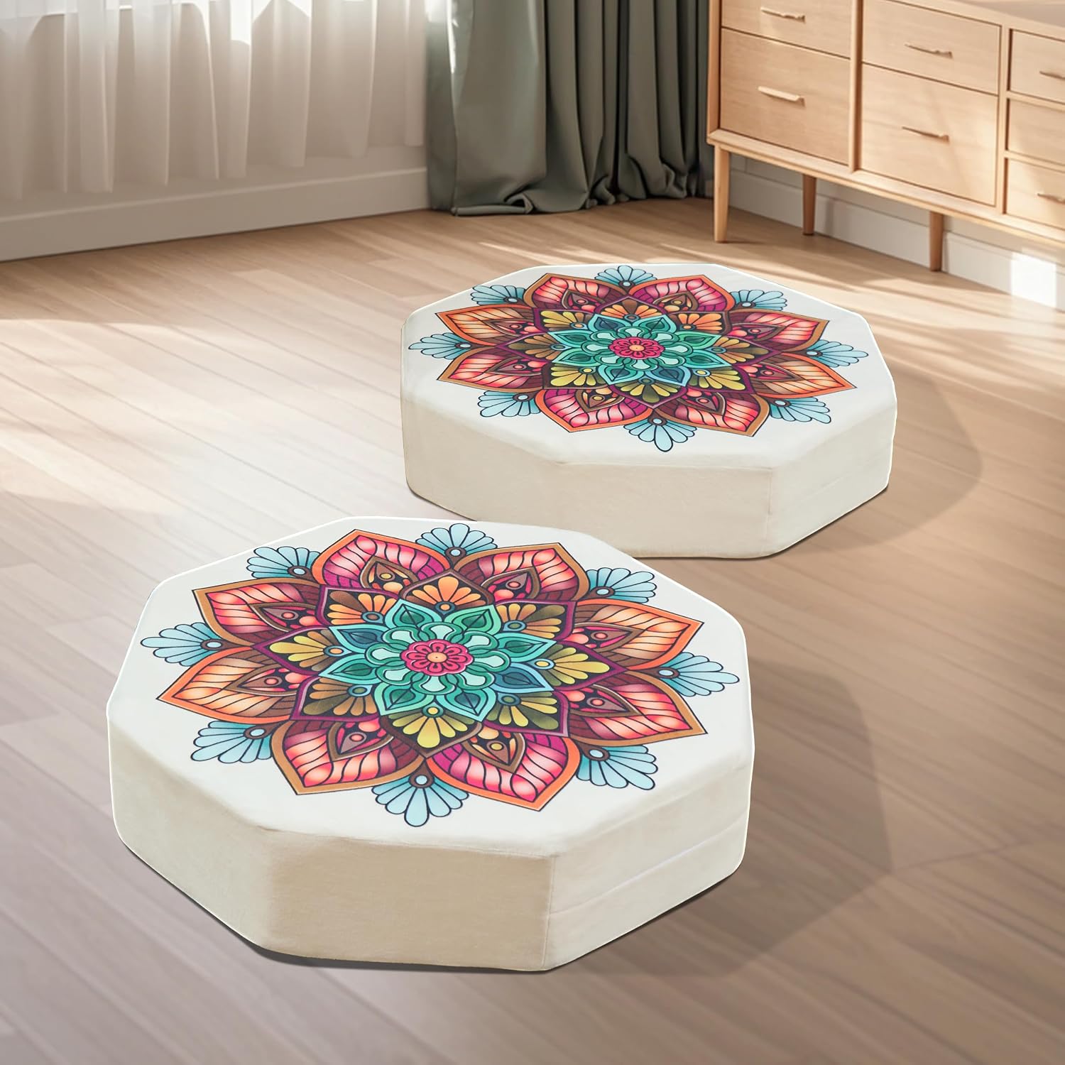 Velvet Mandala Memory Foam Floor Pillow