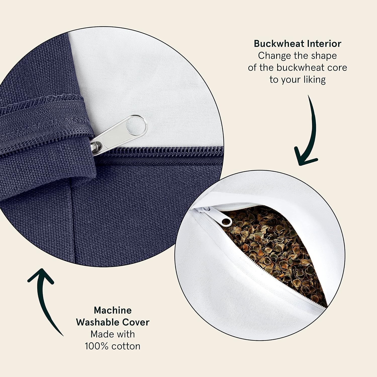 Retrospec Buckwheat Zafu Cushion