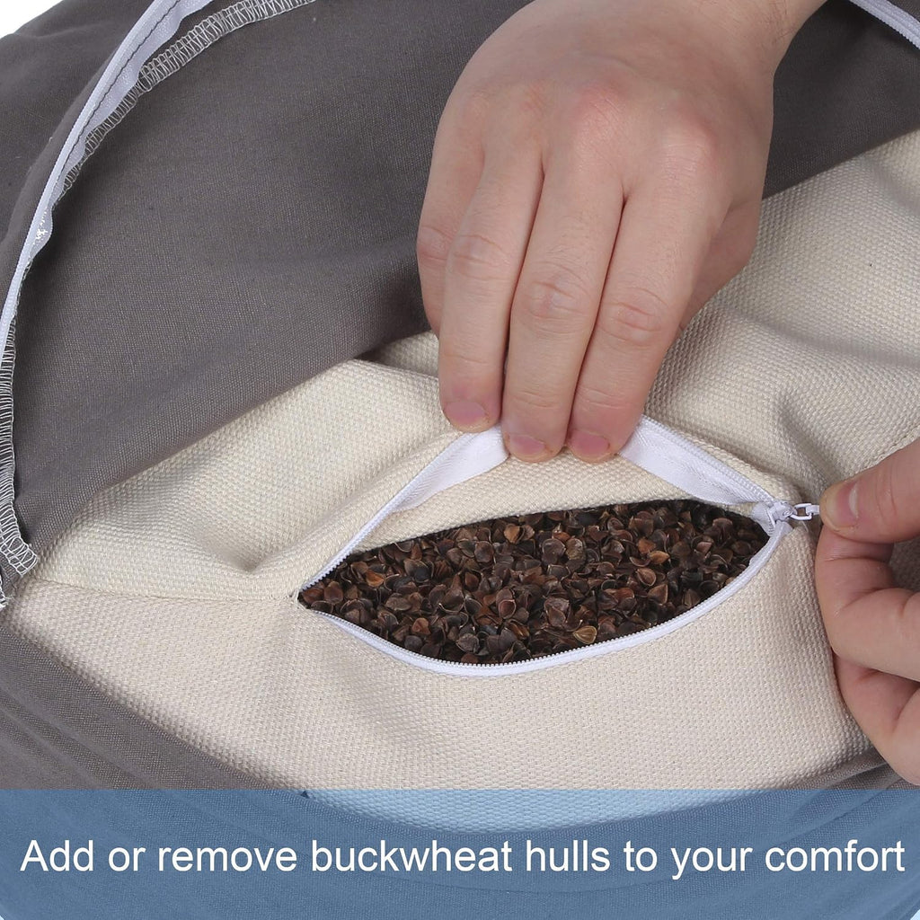 Round Buckwheat Zafu Meditation Cushion