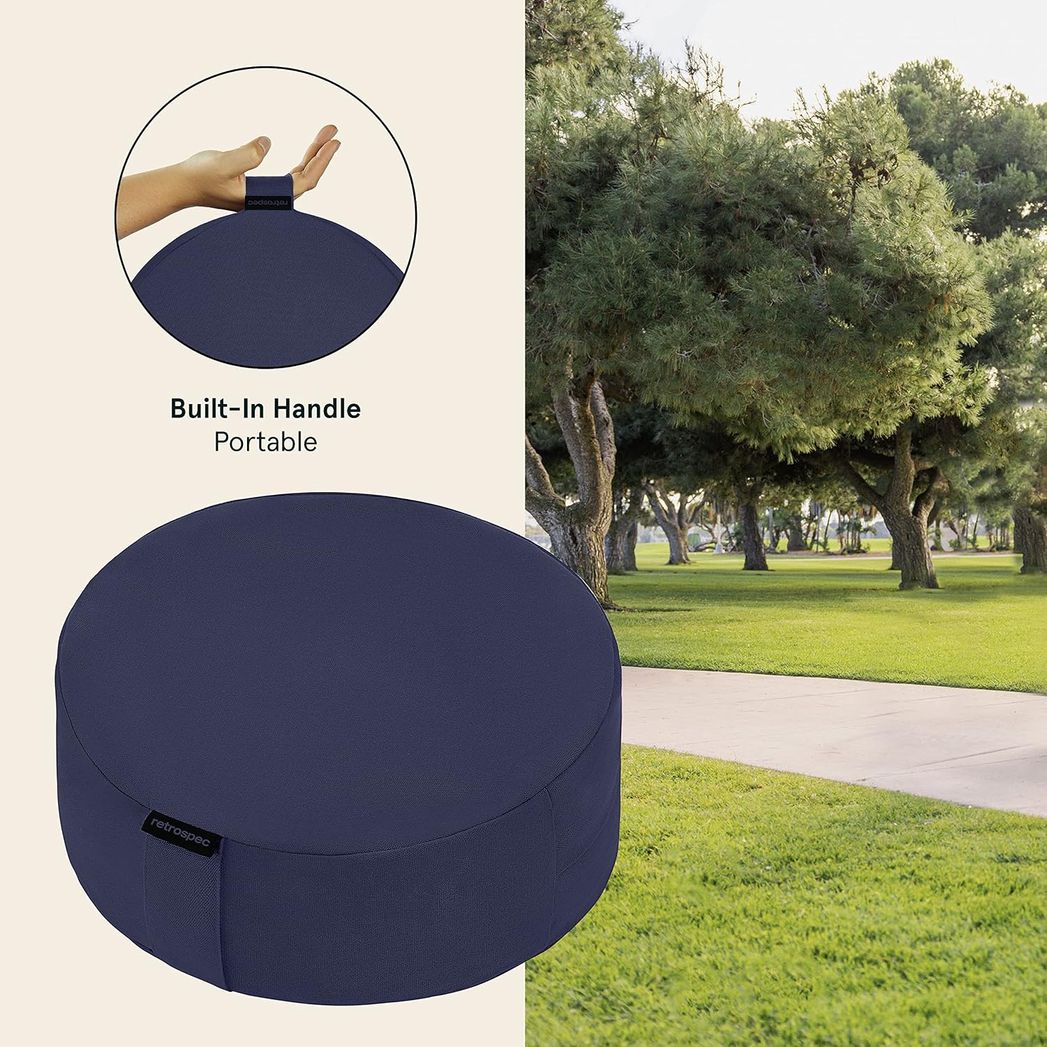 Retrospec Buckwheat Zafu Cushion