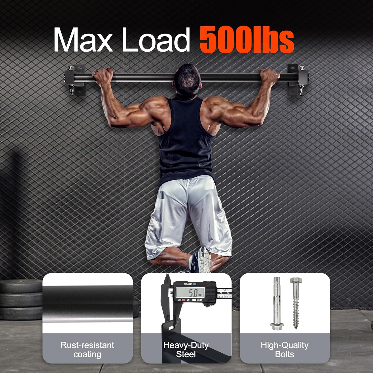 Heavy Duty Wall Mount Pull Up Bar