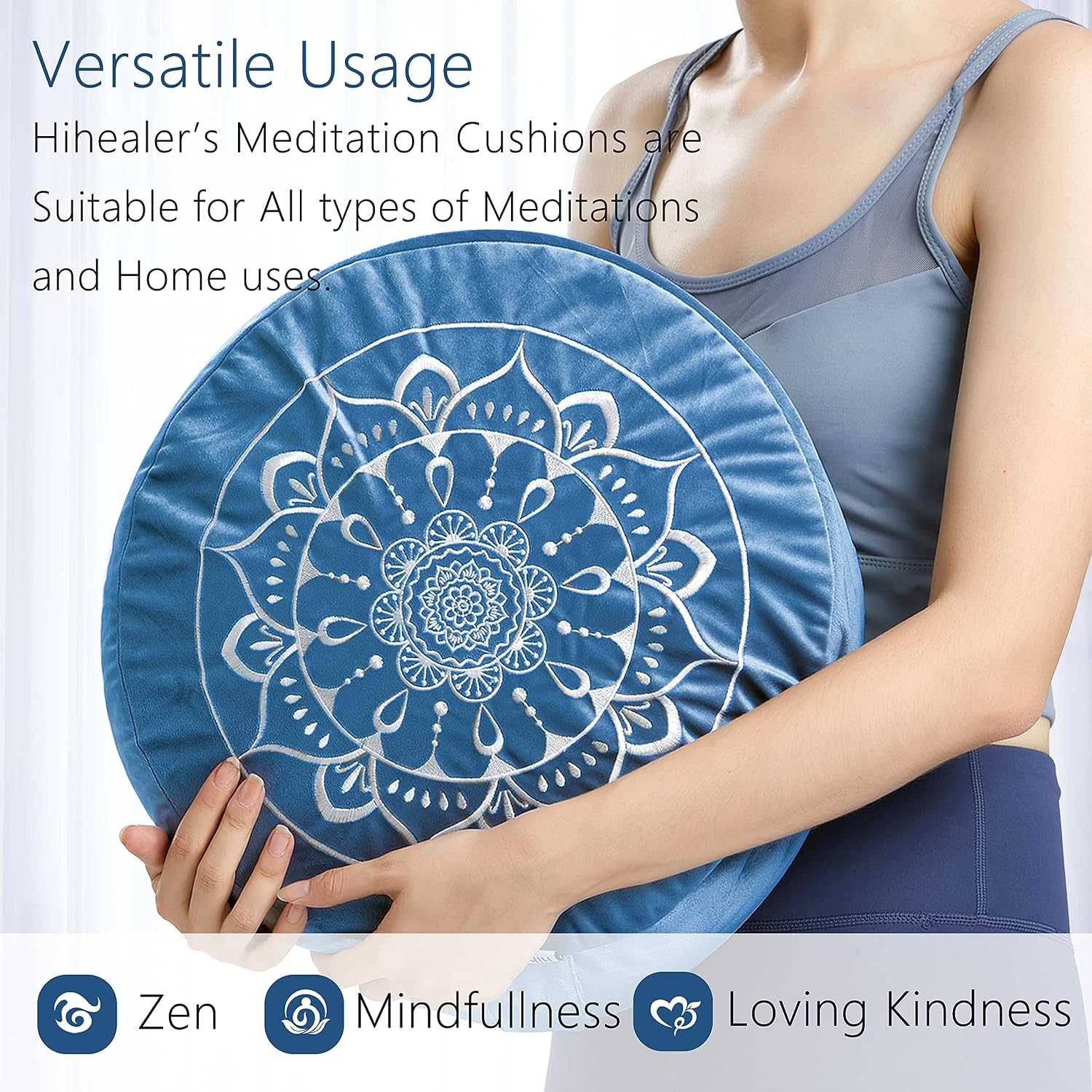 Hihealer Velvet Meditation Cushion